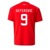 Sveits Haris Seferovic #9 Hjemmedrakt VM 2022 Kortermet